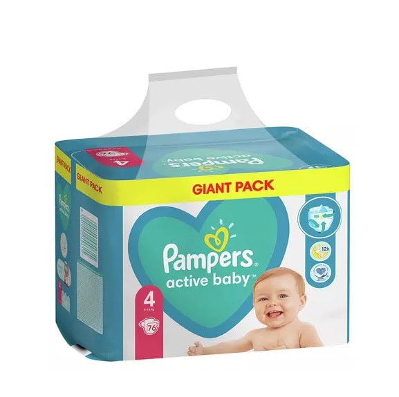 scutece-active-baby-nr-4-9-14-kg-76-buc-pampers-O39300-farmacia-morpheus Scutece Active Baby, Nr. 4, 9-14 kg, 76 buc, Pampers