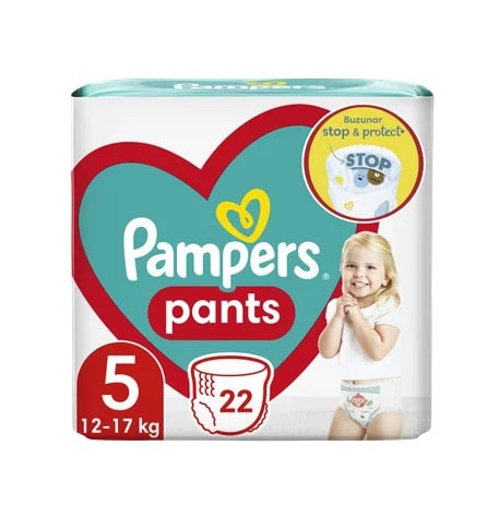 Scutece Active Baby Pants 12-17 kg, Marimea 5, 22 bucati, Pampers