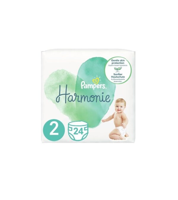 Scutece Harmonie Marimea 2, 4-8kg, 24 bucati, Pampers