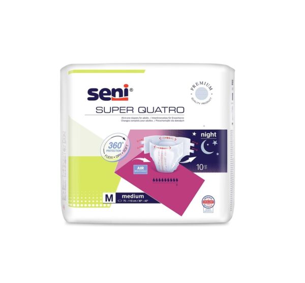Scutece pentru adulti Super Quatro Medium, 10 buc, Seni