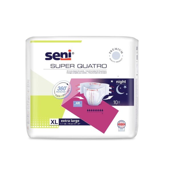 Scutece pentru adulti Super Quatro XL, 10 buc, Seni