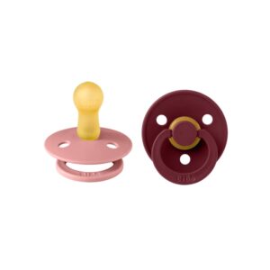 set-2-suzete-cu-tetina-rotund-din-latex-0-6-luni-size-1-colour-dusty-pink-elderberry-bibs-O38890-farmacia-morpheus Set 2 Suzete cu Tetina Rotund din Latex, 0-6 luni, Size 1, Colour Dusty Pink/Elderberry, BIBS