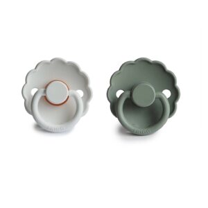 Set 2 Suzete Daisy Lily Pad/Bright White, 0-6L (Size 1), Silicon, Frigg