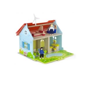 Set de Joc din Lemn Eco Friendly Dollhouse (51629), Viga Toys