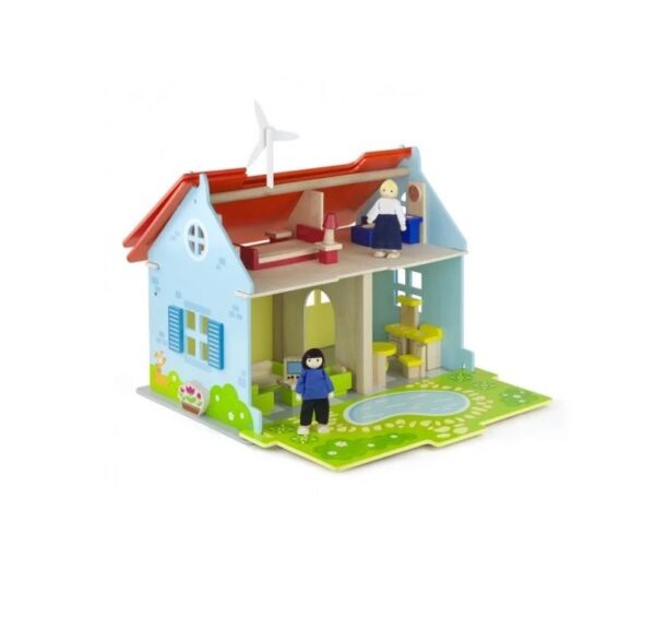Set de Joc din Lemn Eco Friendly Dollhouse (51629), Viga Toys