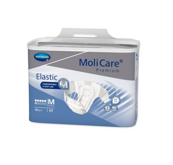 Slip Pentru Incontinenta MoliCare Premium Elastic 6 PIC Marime M, 30 Bucati, Hartmann