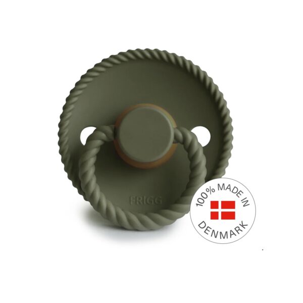 Suzeta Daisy Silicon – Rope Vintage Olive, 0-6 luni (size 1), 1 Bucata, Frigg