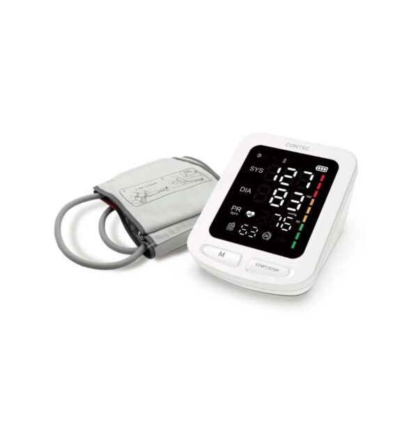 Tensiometru Digital de Brat 08E, Ecran Led Color cu Caractere mari, Manseta 22-32 cm, Contec