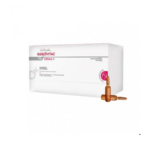 Tratament anticadere H3 Derma+, 12 fiole, Gerovital