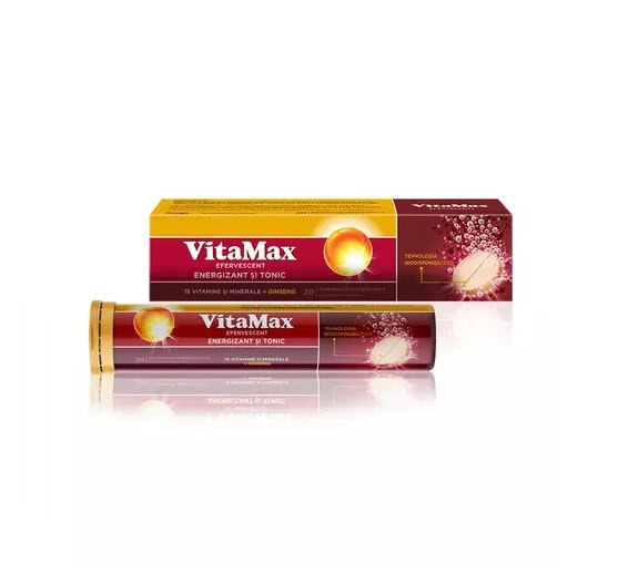 Vitamax Efervescent, 20 comprimate efervescente, Perrigo