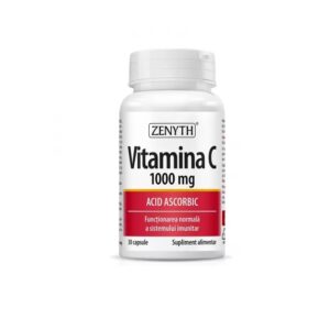 Vitamina C Acid Ascorbic, 1000 mg, 30 capsule, Zenyth