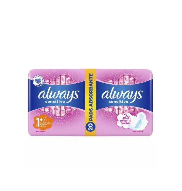 Absorbante Always Ultra Sensitive Normal Plus, 20 bucati, Procter&Gamble