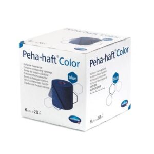 Bandaj Elastic Autoadeziv Peha-Haft Color, Albastru, 8cm x 20m, Hartmann