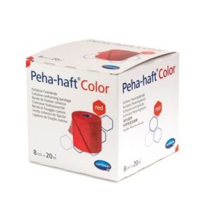 Bandaj Elastic Autoadeziv Peha-Haft Color, Roșu, 8 cm x 20 m, Hartmann
