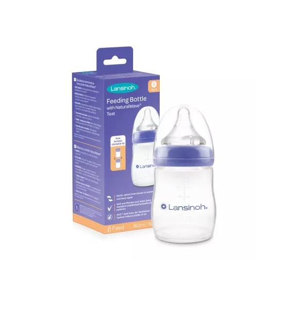 Biberon cu Tetina S NaturalWave, +1 Luna, 160 ml, Lansinoh