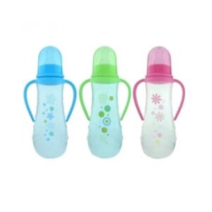 Biberon PP cu Maner Decorat, 250 ml, Primii Pasi
