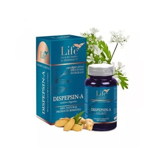 Capsule Dispepsin-A cu Uleiuri Esentiale, 30 Capsule, Bionovativ