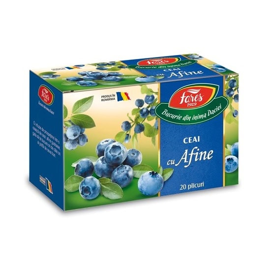 Ceai de Afine Aromfruct, 20 Plicuri, Fares