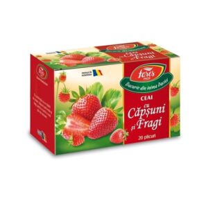 Ceai de Căpșuni și Fragi Aromfruct, 20 de Plicuri, Fares