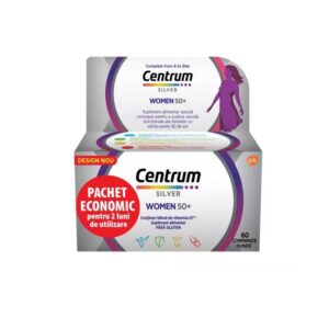 Centrum Silver 50+ pentru Femei, 60 Comprimate, Haleon