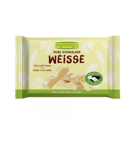 Ciocolata Alba Bio Cristalino, 100g, Rapunzel