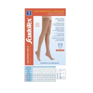 Ciorapi Coapsa Deschis la Degete, 70DEN, S-823 D3 ,Daino 3, Scudotex