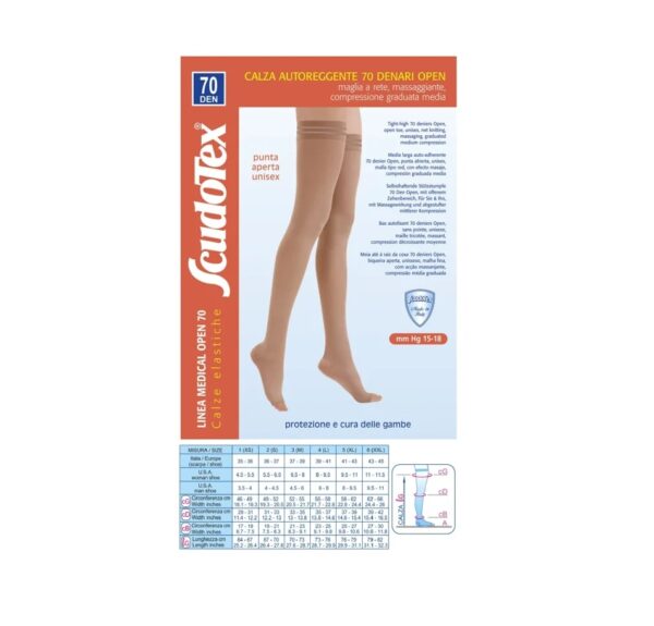 Ciorapi Coapsa Deschis la Degete, 70DEN, S-823 D3 ,Daino 3, Scudotex