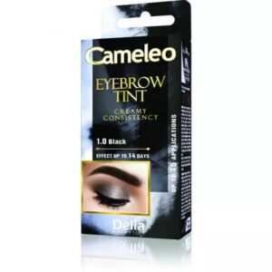 Crema Colorantă Pentru Sprâncene în Nuanța Black 1.0, Delia Cosmetic