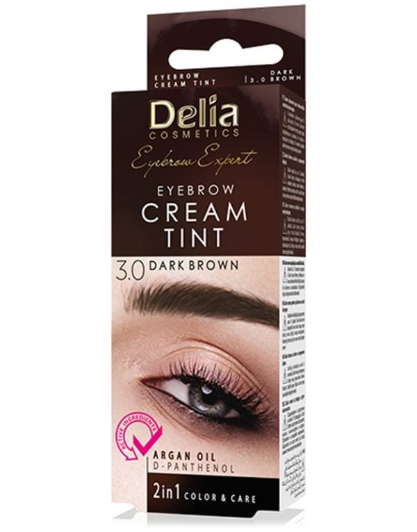 Crema Colorantă Pentru Sprâncene în Nuanța Dark Brown, Delia Cosmetic