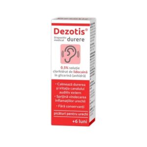 Dezotis Picaturi pentru Urechi cu Lidocaina 0.5%, 7g, Zdrovit