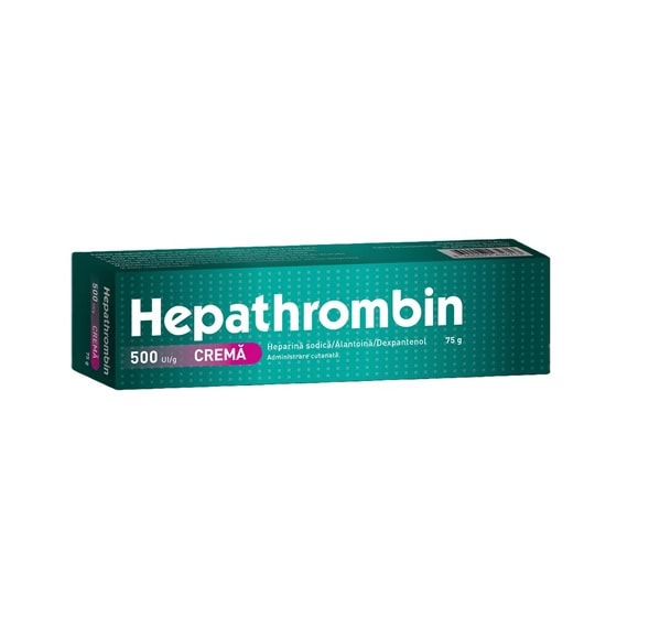 Hepathrombin Crema, 500 UI/g, 75 g, Stada