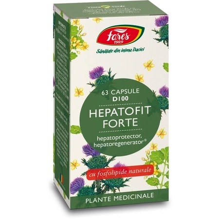 Hepatofit Forte D100, 63 Capsule, Fares