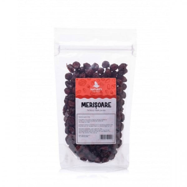 Merisoare Intregi Fara Zahar 250 g, Nature's Sense
