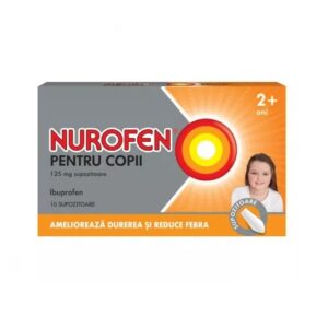 Nurofen Pentru Copii 2-6 ani, 125 mg, 10 Supozitoare, Reckitt Benckise
