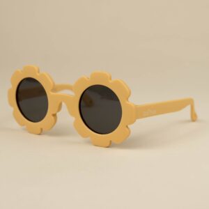 Ochelari de Soare Flexibili pentru Bebelusi cu Cordon de Fixare 3-12 Luni, Daisy Pale Daffodil, Little Prints