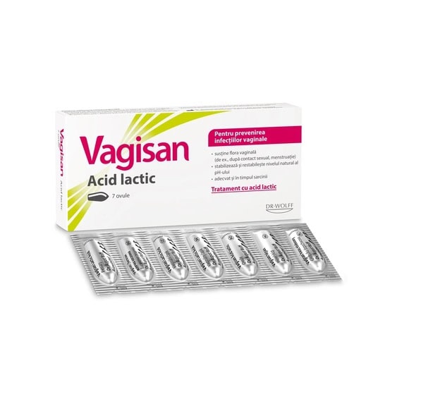 Ovule cu Acid Lactic Vagisan, 7 Bucati, Vagisan
