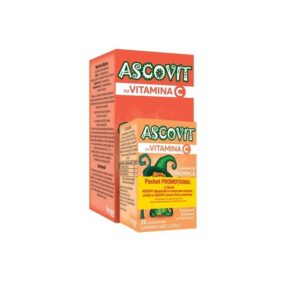 Pachet Ascovit cu Vitamina C cu Aroma de Capsuni 60 Coprimate + Ascovit cu Vitamina C cu aroma de Piersica 100 mg x 20 Comprimate, Perrigo