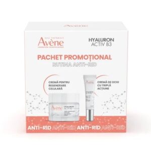 AVENE Pachet Crema Pentru Regenerare Celulara, 50 ml+Crema de Ochi cu Tripla Actiune, 15 ml Hyaluron Activ B3