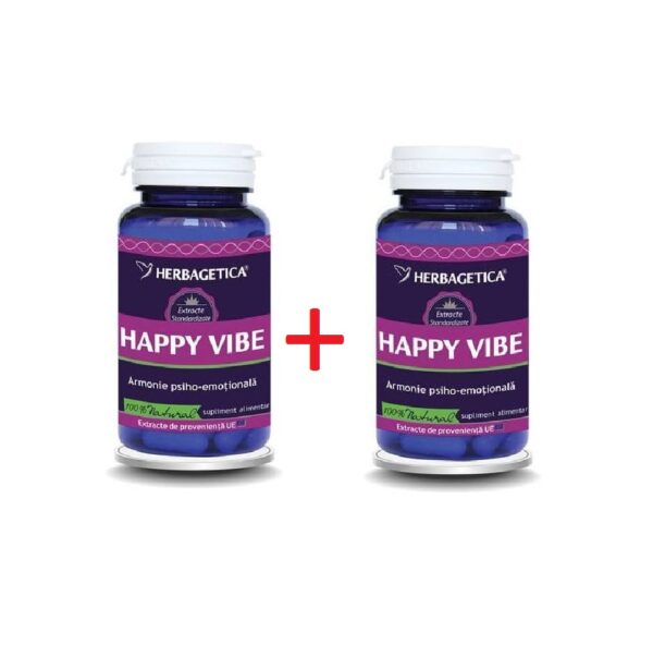 Pachet Happy Vibe 60+60 Capsule, Herbagetica