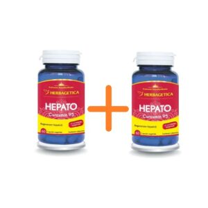 Pachet Hepato Curcumin95, 60+60 Capsule, Herbagetica