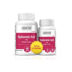 Pachet Hyaluronic Acid cu Collagen Complex, 60+30 Capsule, Zenyth