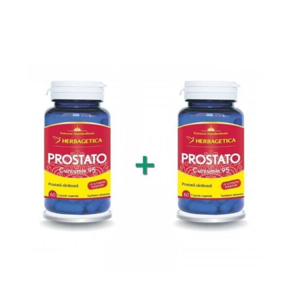 Pachet Prostato Curcumin 95, 60 + 60 capsule, Herbagetica