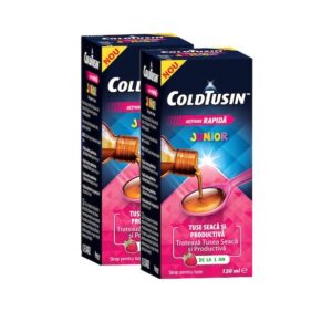 Pachet Sirop de Tuse Pentru Copii Coldtusin Junior, 120 ml + 120 ml, Perrigo