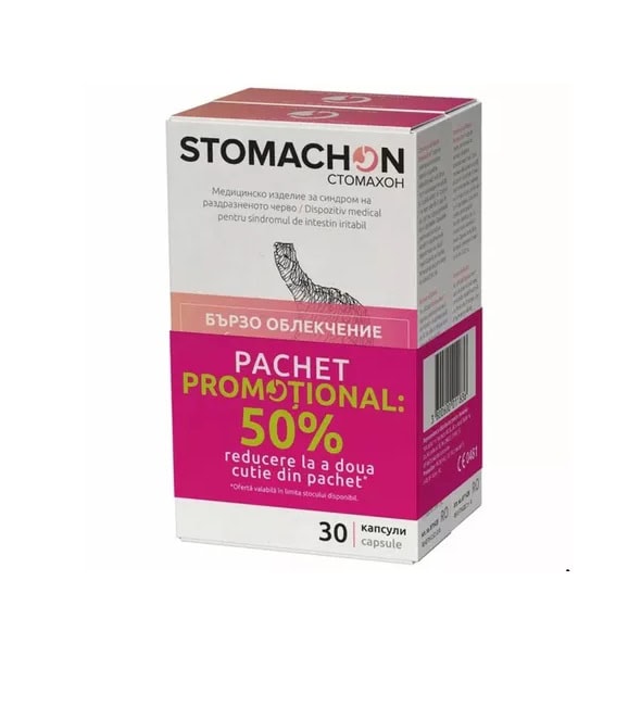 Pachet Stomachon, 30 + 30 capsule, NaturPharma