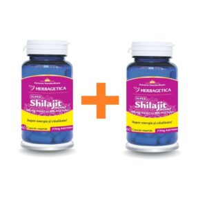 Pachet Super Shilajit Mumio, 60 + 60 capsule, Herbagetica