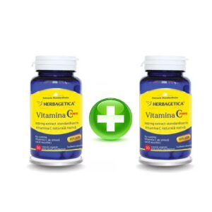 Pachet Vitamina C Forte 400 mg, 30+30 capsule, Herbagetica