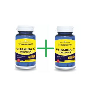 Pachet Vitamina C Organica, 30 + 30 capsule, Herbagetica