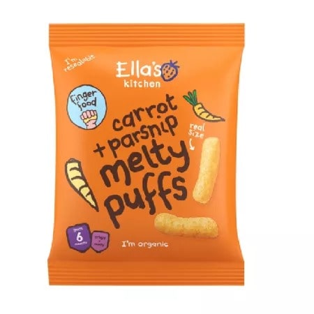 Pufuleți Bio cu Morcov și Păstârnac Organici, 20 g, Ella's Kitchen