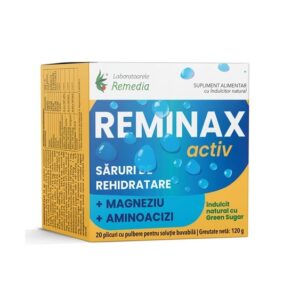 Reminax Activ Saruri Rehidratare + Magneziu si Aminoacizi, 20 Plicuri, Remedia