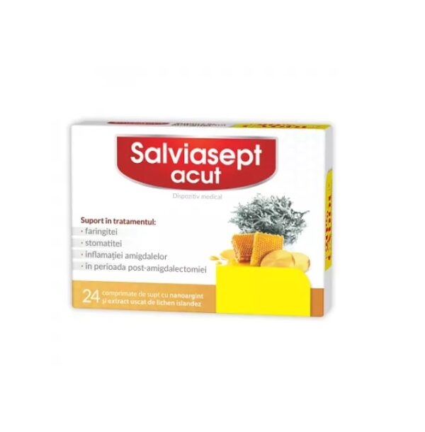 Salviasept Acut, 24 Comprimate, Zdrovit